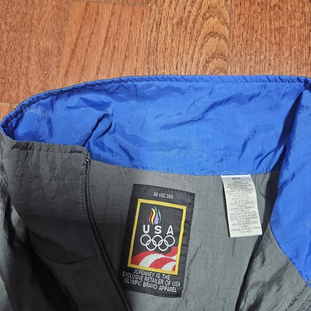 Bold Red and Blue Windbreaker with Retro Vibes